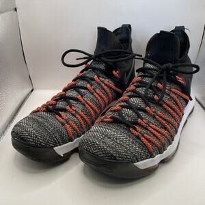 Men’s Size 11 Nike KD 9 Elite Dark Grey Hyper Orange 878637-010 Oreo Black